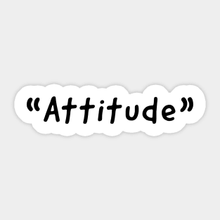 Attitude Single Word Design Sticker